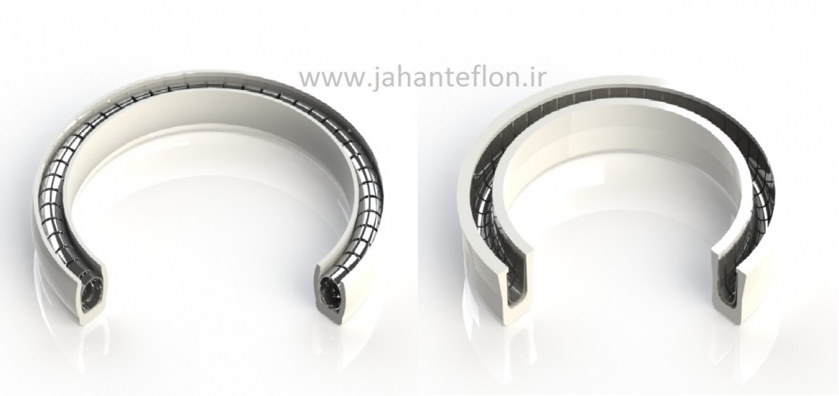 رینگ تفلونی فنردار، سیل تفلونی فنری، پکینگ آب بندی تفلونی فنردار، پکینگ سیل فنردار ، پکینگ تفلونی ptfe ، رینگ تفلون نسوز