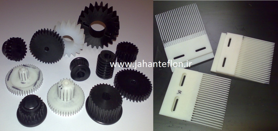چرخ دنده تفلونی ، چرخدنده پلی آمید ، چرخدنده تفلون سخت ضدسایش، شانه پلی آمید ، شانه تفلونی کانوایر